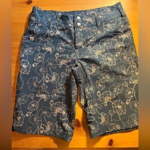 Floral Blue Women's Bike Shorts